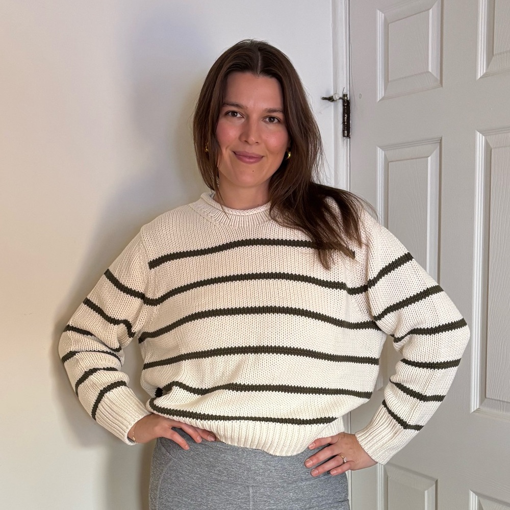 La Ligne Mini Marina Cropped Rollneck Sweater 3XL XXXL NWT Cream/Olive